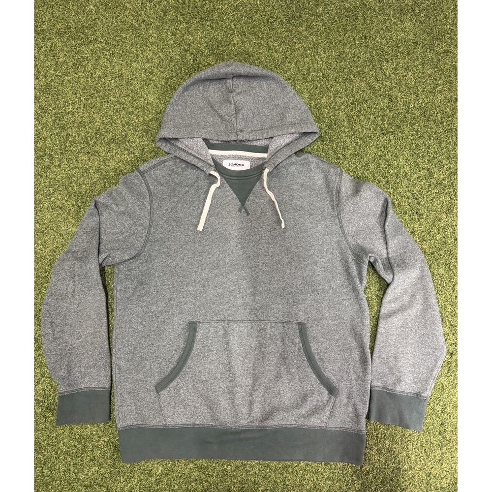 Sonoma Goods For Life‎ Hoodie Men's Large Green Fleece Modern Fit Casual Wear